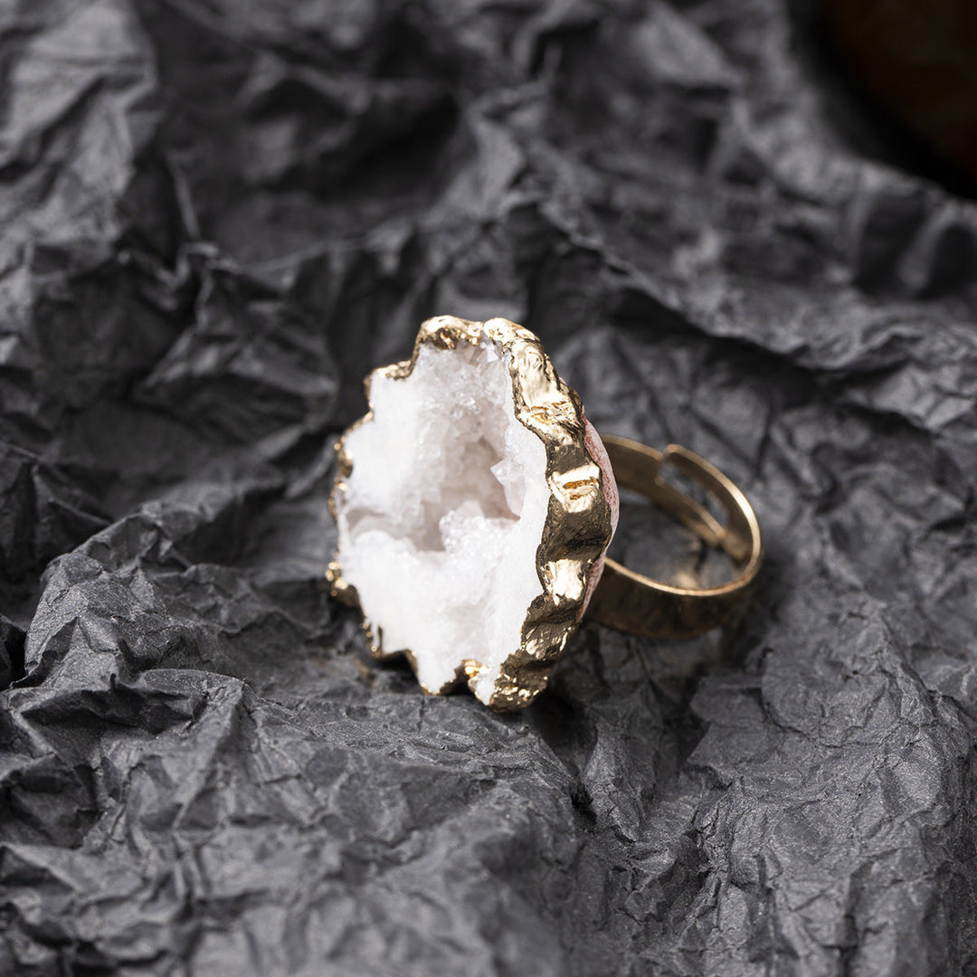 Antique Inlaid Glass Ring