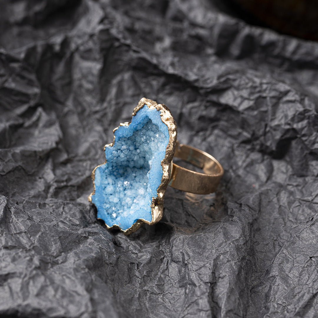 Antique Inlaid Glass Ring