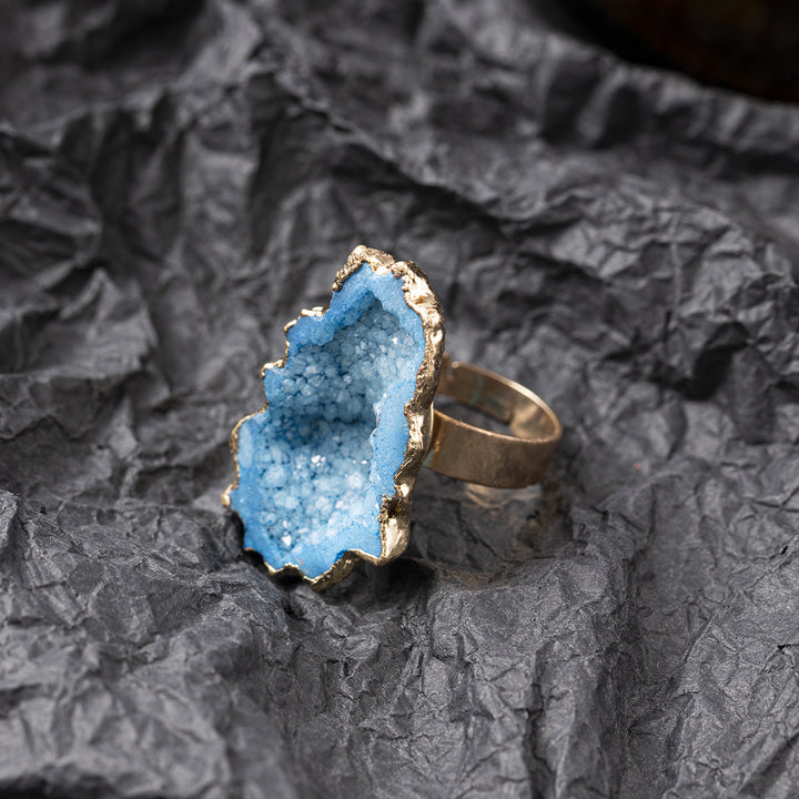 Antique Inlaid Glass Ring