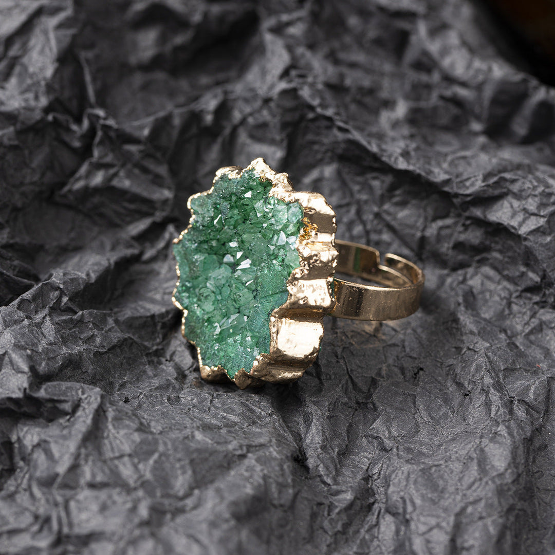 Antique Inlaid Glass Ring