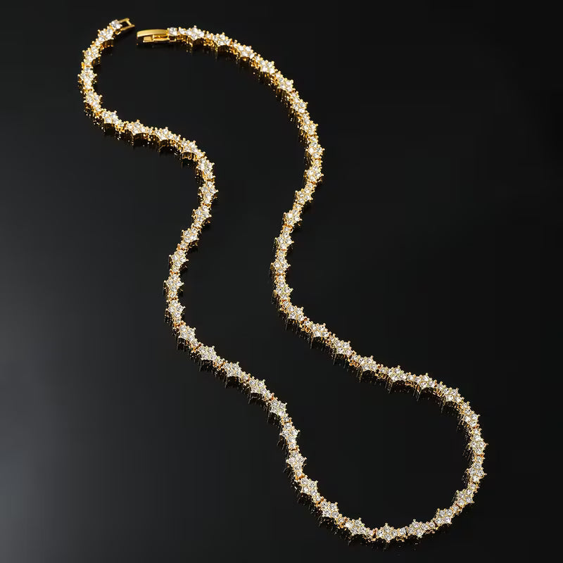 Classic Cluster Tennis Necklace