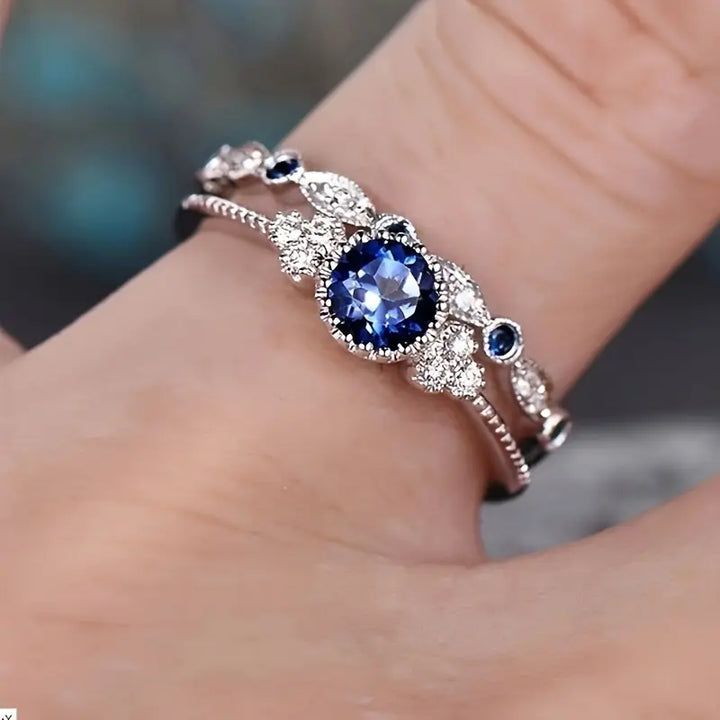 Sapphriel Crown Ring Set