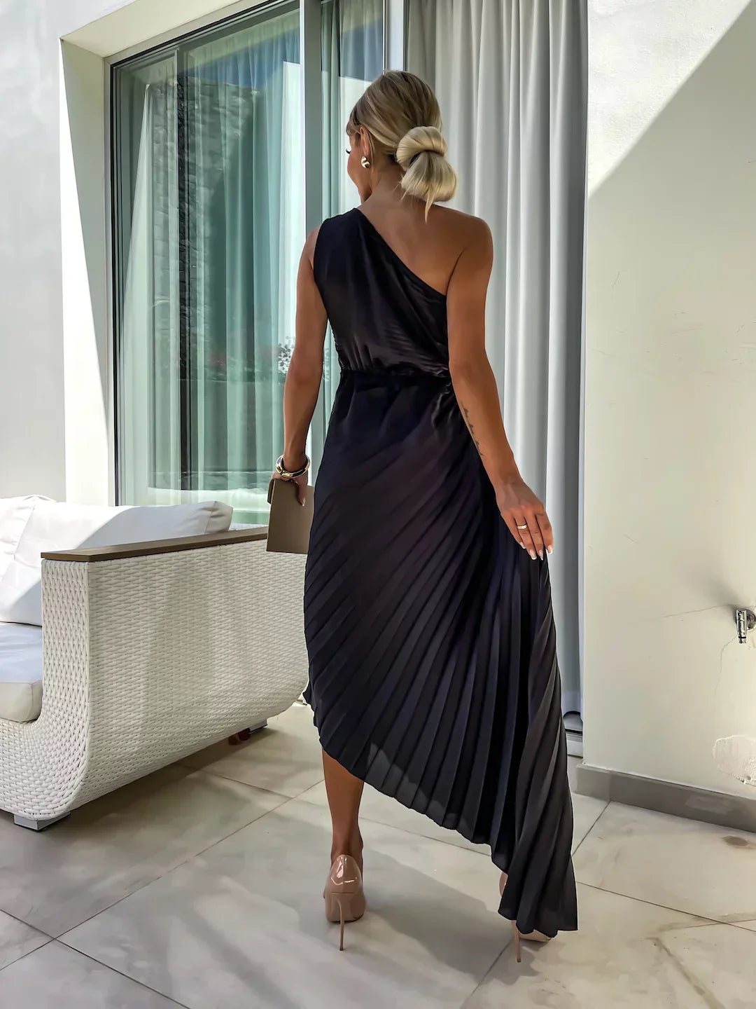 Dariella | Romantic Floral Dress with One Shoulder