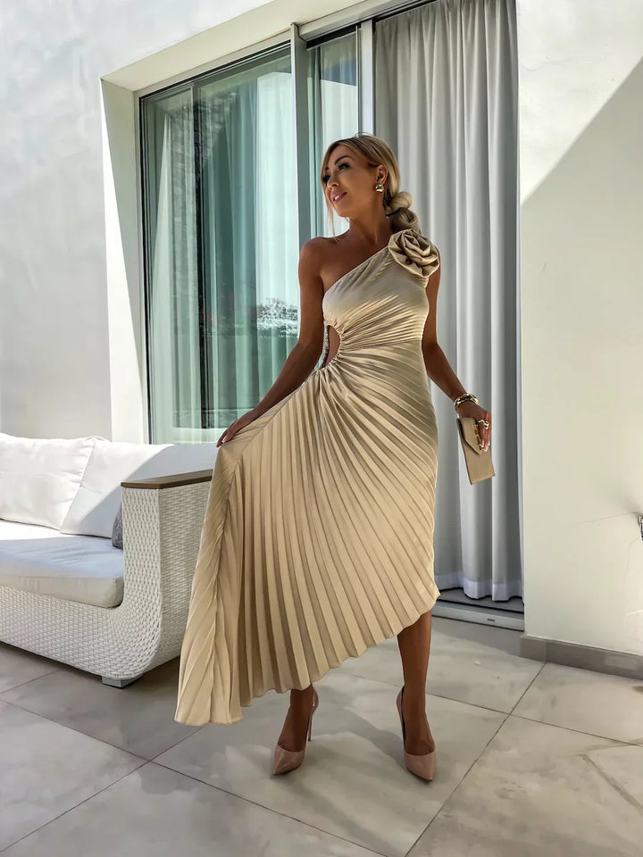 Dariella | Romantic Floral Dress with One Shoulder