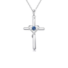 Sapphire Cross Necklace