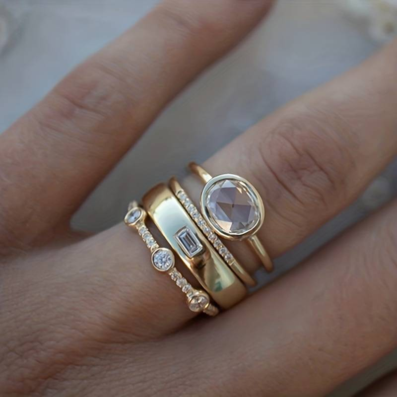 Lily - Zirconia Ring Set