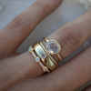 Vintage Zirkonia Ring Set