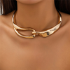 Striking Structured Chain Choker Necklace