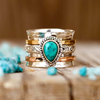 Antique Turquoise Inlaid Ring