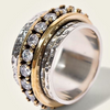 Tone ring with vintage zirconium stones
