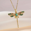 Radiant Green Dragonfly Necklace