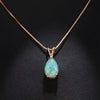 Azure Opal Teardrop Necklace