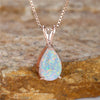 Rose Opal Pendant Necklace