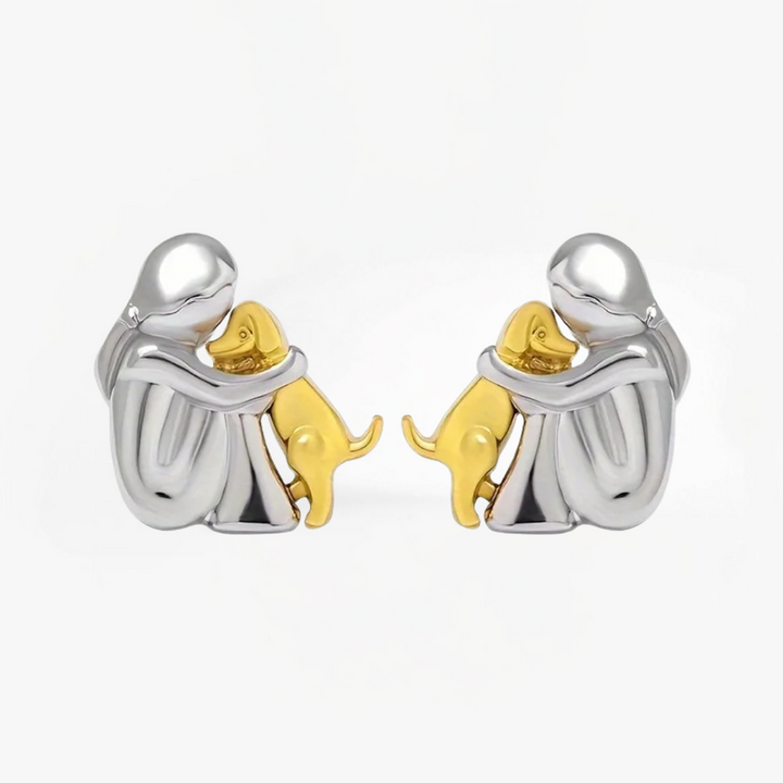 Dog Embrace Earring