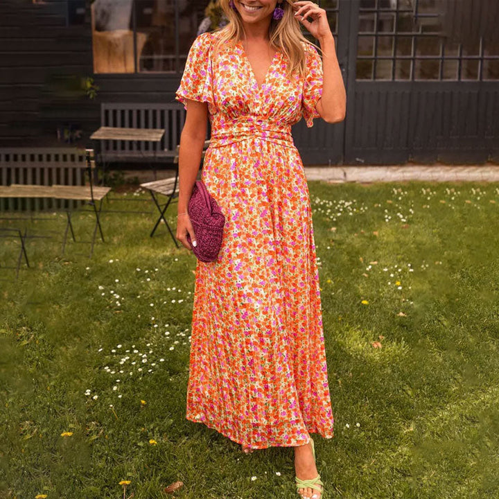 Amelia™ - Elegant Floral Maxi Dress