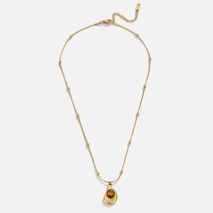 Elegant Necklace with Tiger’s Eye Stone