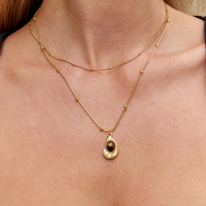 Elegant Necklace with Tiger’s Eye Stone