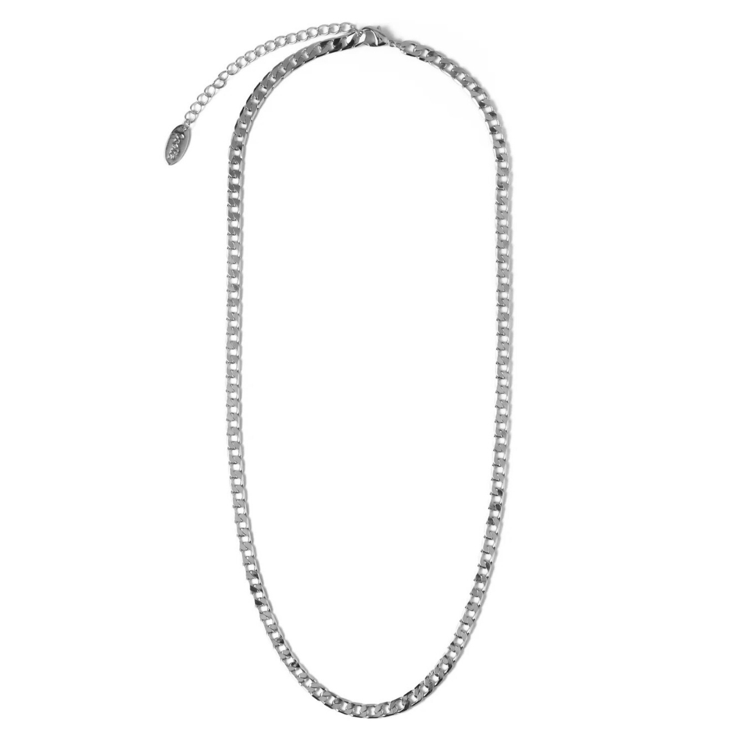 Curb Chain Necklace with Flat Links